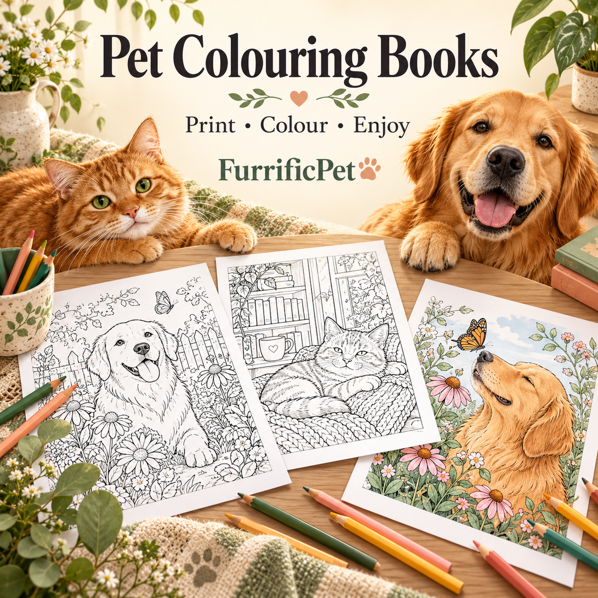 Printable Pet Colouring Books for Pet Lovers | FurrificPet