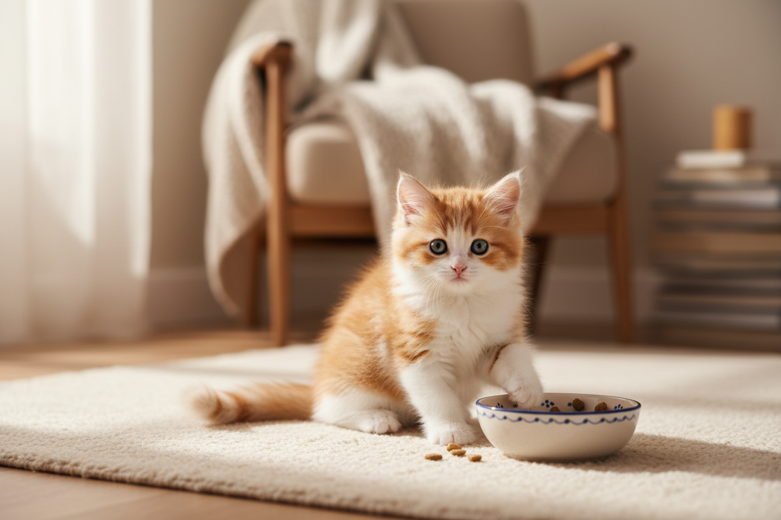 Why Does My Kitten Not Finish Their Food and Try to Cover It Up_FurrificPet.com