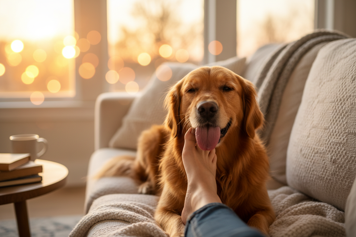 Why Does My Dog Lick My Feet? Reasons & What to Do_furrificpet.com