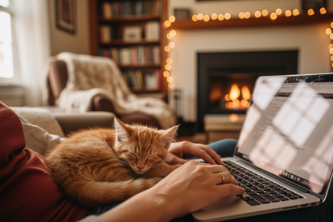 Why Does My Kitten Sleep on My Lap When I'm Working_furrificpet.com