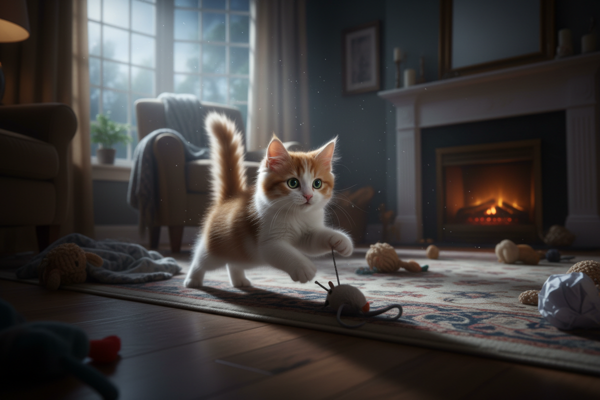 Why Your Kitten Plays at Night and Sleeps During the Day_furrificpet.com