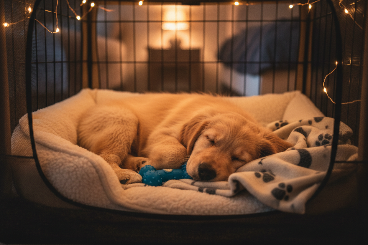 What to Do If Your Puppy Cries at Night_FurrificPet.com