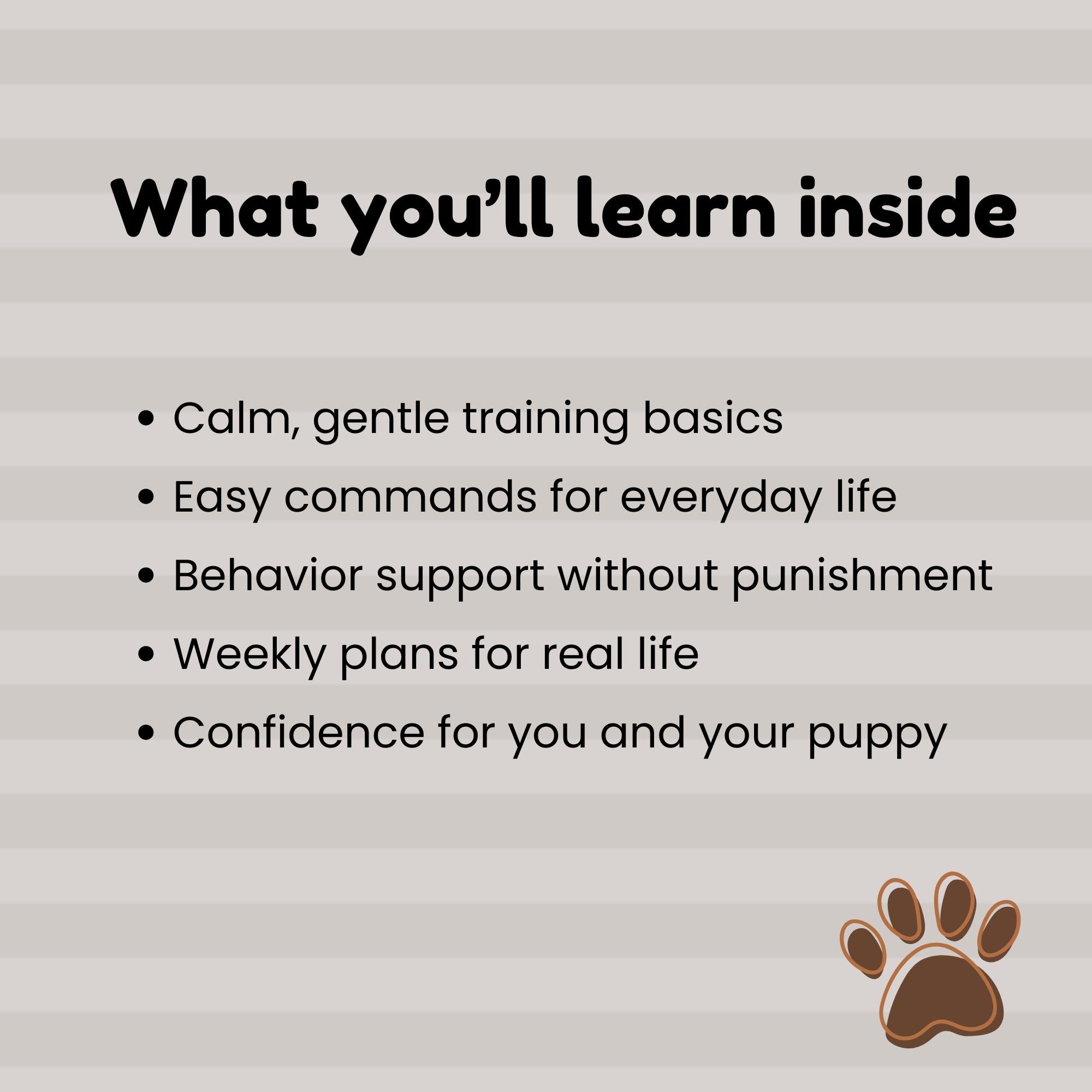 Gentle Puppy Training Workbook