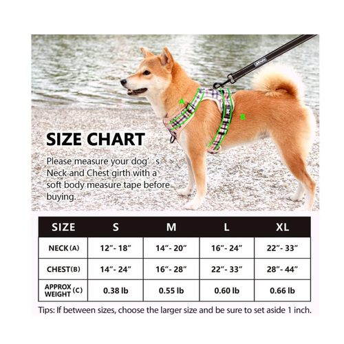 Adjustable No-Pull Dog Harness_size_furrificpet.com