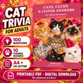Cat Trivia for Adults – 100 Questions Printable PDF | Cats, Clues & Clever Answers
