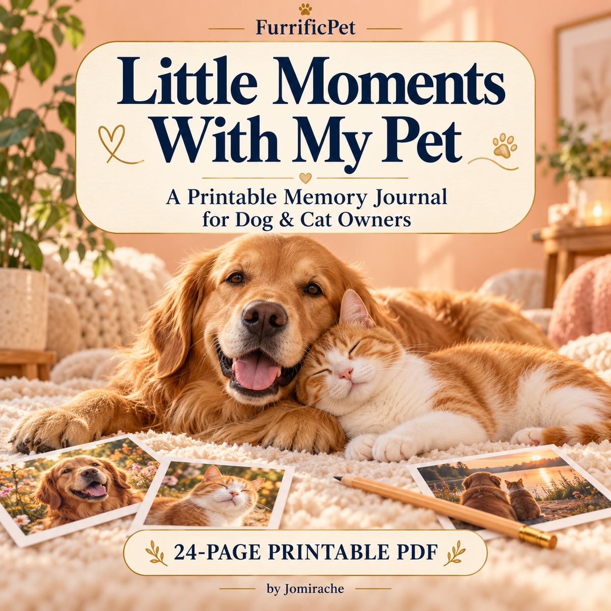 Little Moments With My Pet: A Printable Memory Journal for Dog & Cat Owners (PDF Download)