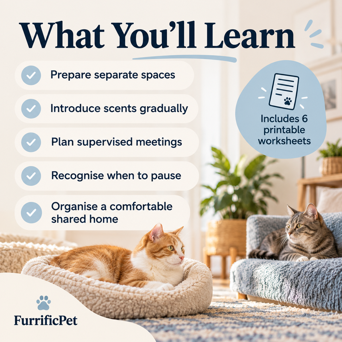 Bringing Home a Second Cat: A Gentle Introduction Guide & Printable Planner (PDF)