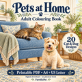 Pets at Home: Adult Colouring Book – 20 Printable Cat & Dog Designs (PDF)