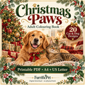 Christmas Paws – Cat & Dog Christmas Colouring Book (Printable PDF)